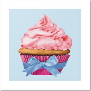 Muffin with pink topping Posters and Art